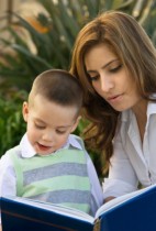 Mom and Son Reading